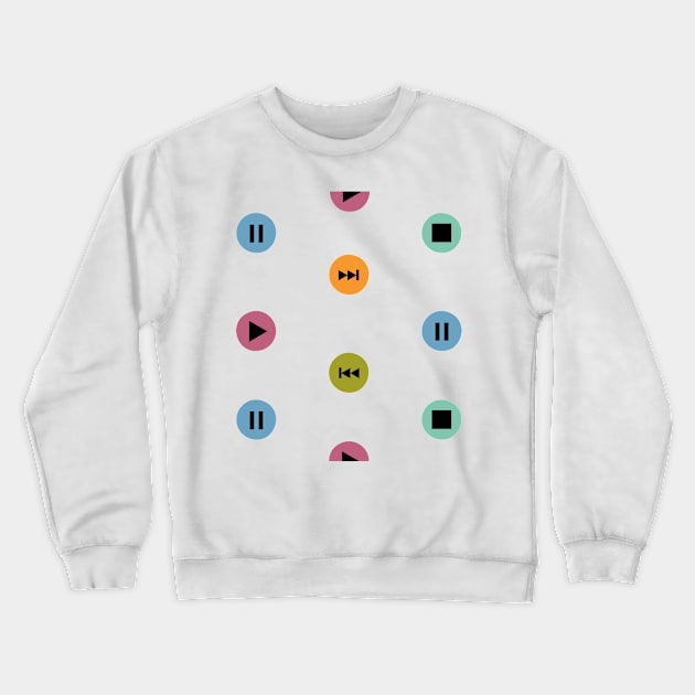 Colorful Player Icon Dots Crewneck Sweatshirt by XOOXOO